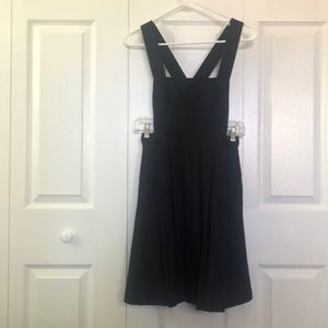 Black Pleated Pinafore